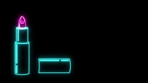 NEON LIPSTICK V2 Stock Footage 253738408