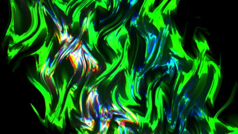 Neon Liquid Abstract Background with Psychedelic Waves Stock Footage 248124586