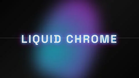 Neon liquid chrome title animation with futuristic glowing blue purple gradie Stock Footage 337501674
