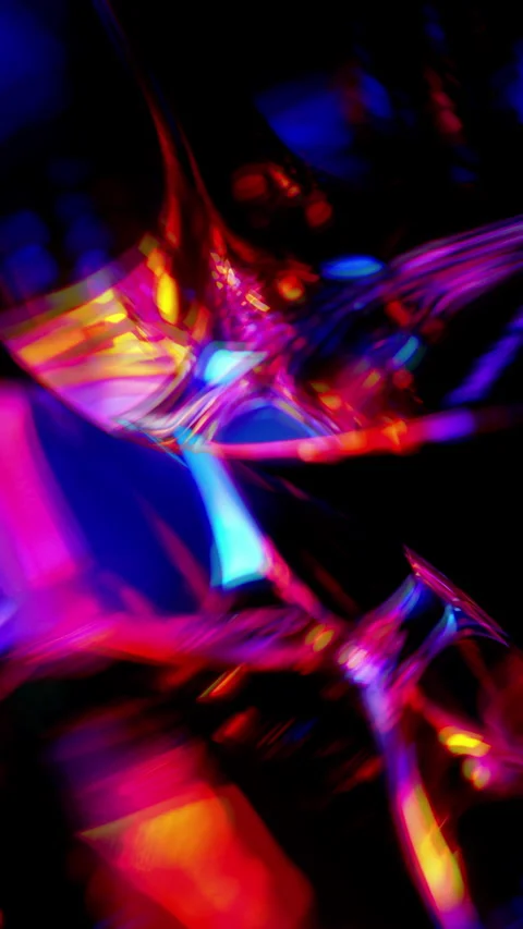 Neon liquid glass abstraction. Video stock 338330643