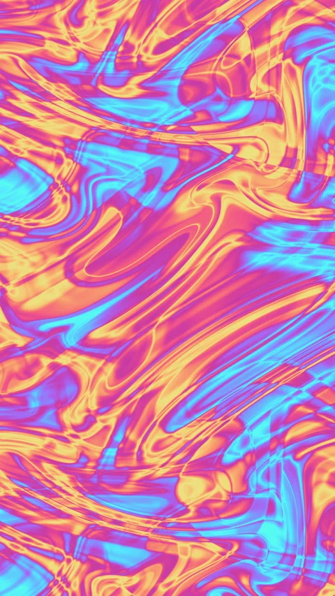 Neon liquid marble texture vertical loop Stock Footage 339529877