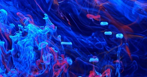 Neon Liquid Smoke Stock-Footage 124604156