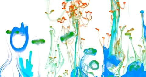 Neon Liquid Smoke - White Background Stock-Footage 123799863