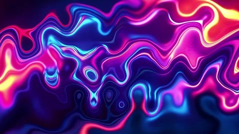 Neon liquid waves abstract wallpaper background animation Stock Footage 327866903