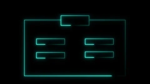 Neon-lit abstract design resembling a futuristic electronic device interface Stock Footage 337367036