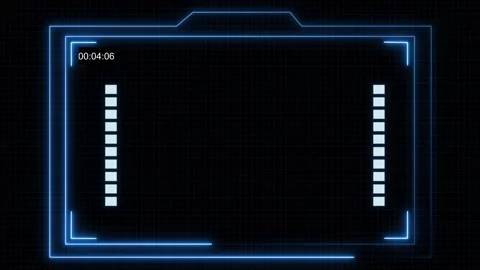 Neon-lit display showing a pixelated face on a dark background Stock Footage 337366917