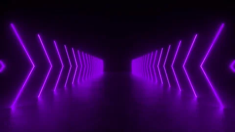 Neon-lit Purple Tunnel Loop Stock Footage 270429099