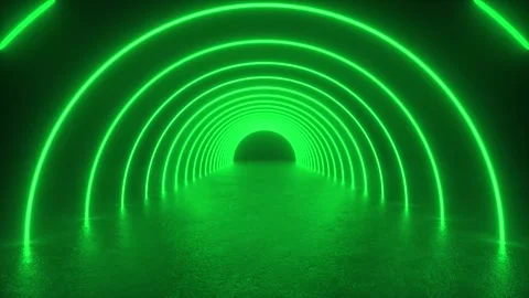 Neon-Lit Tunnel Loop Stock Footage 270427807