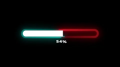 Neon loading bar animation progress bar Stock Footage 328385428