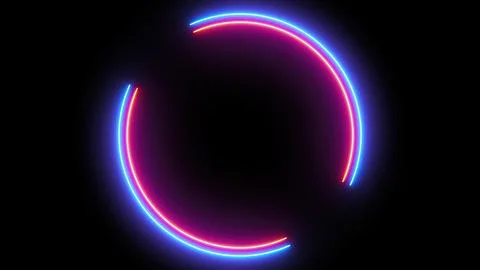Neon loading circle Stock Illustration
