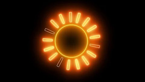 Neon loading round and colorful lights.  led light digital web circle Stock Footage 114016492