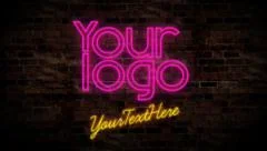 Neon logo Stock After Effects
