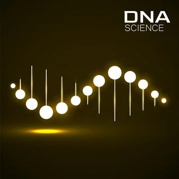 Neon logo Dna. Vector template for science and medicine イラスト素材