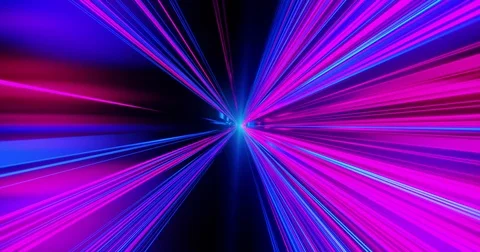 Neon Loop Speed motion on the road. VJ Looped video. Glowing lasers. Stock Footage 81778240