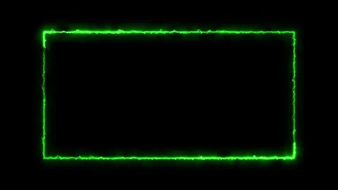 Neon looped light frame for game streaming video on a black background. Glow neo Stock Footage 320310389