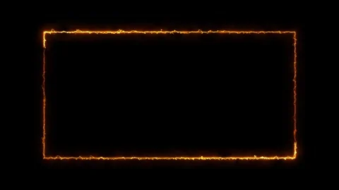 Neon looped light frame for game streaming video on a black background. Glow neo Stock Footage 320310400