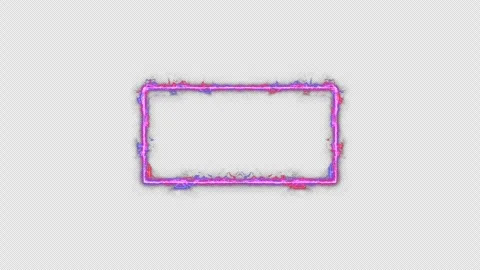 Neon looped light frame for game streaming video on a transparent background. Stock Footage 320567093