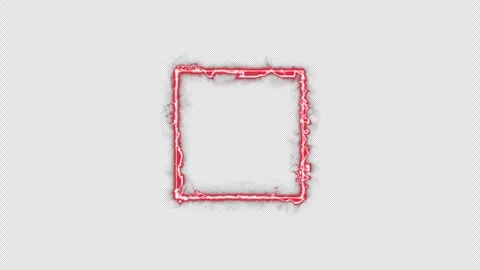 Neon looped light frame for game streaming video on a transparent background. Stock Footage 320567100