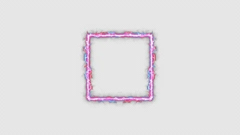 Neon looped light frame for game streaming video on a transparent background. Stock Footage 320567212