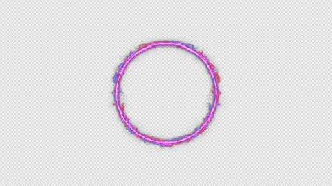 Neon looped light frame for game streaming video on a transparent background. Stock Footage 320567316