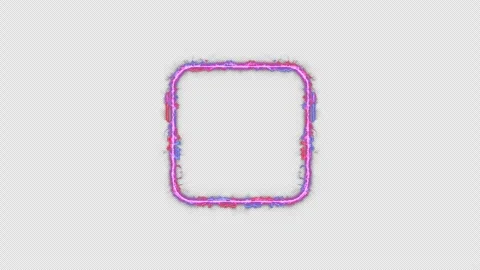 Neon looped light frame for game streaming video on a transparent background. Stock Footage 320567474
