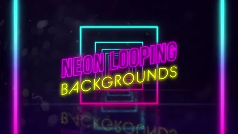 Neon Looping Tunnel Backgrounds Stock After Effects