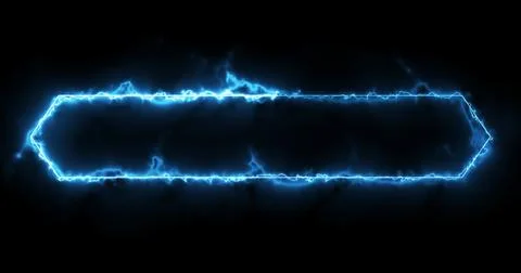 Neon Lower Third animation in cool blue color. Animated cool futuristic des.. Stock Illustration