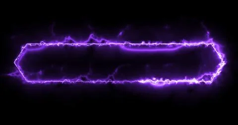 Neon Lower Third animation in cool purple color. Animated cool futuristic d.. Stock Illustration
