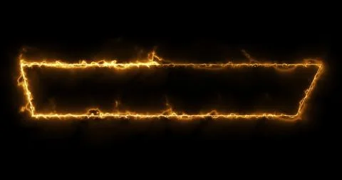 Neon Lower Third animation in cool gold color. Animated cool futuristic des.. Stock Illustration