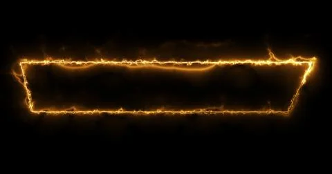 Neon Lower Third animation in cool gold color. Animated cool futuristic des.. Stock Illustration