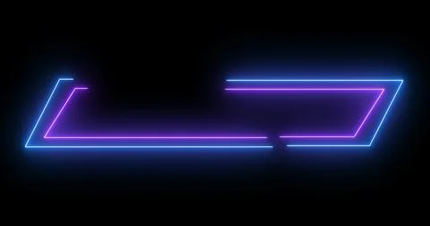 Neon Lower Third in cool color in high resolution. Neon lower third for a t.. Illustrazione stock