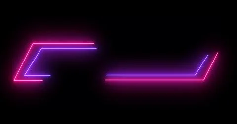 Neon Lower Third in cool color in high resolution. Neon lower third for a t.. Stock Illustration