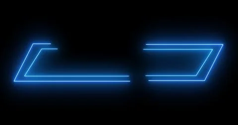 Neon Lower Third in cool color in high resolution. Neon lower third for a t.. Stock Illustration