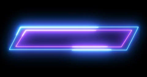Neon Lower Third in cool color in high resolution. Neon lower third for a t.. Stock Illustration