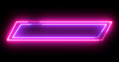 Neon Lower Third in cool color in high resolution. Neon lower third for a t.. Stock Illustration