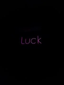 Neon "Luck" Stock Photos