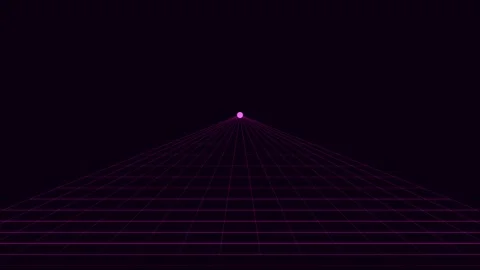 Neon magenta 3d grid for perspective tunnel visuals. Professional psychedelic 스톡 동영상 342624226