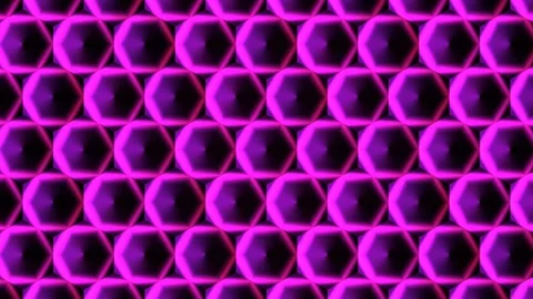 Neon Magenta Hexagon Pattern Seamless Loop Stock Footage 340739867