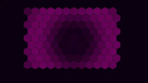 Neon magenta hexagonal tessellation for pattern wave visuals. Professional 스톡 동영상 342624173