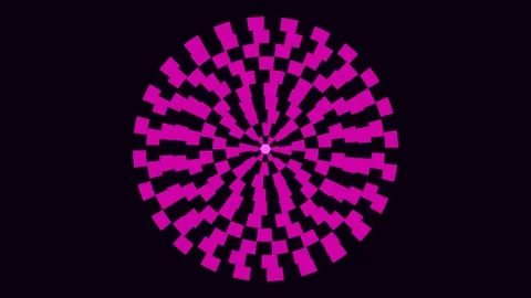 Neon magenta hypnotic circles for optical illusion visuals. Professional 스톡 동영상 342624347