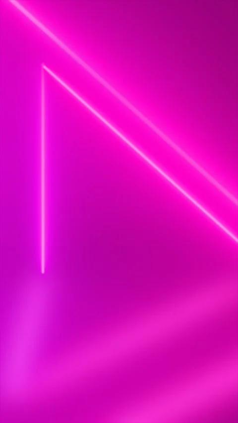 Neon magenta laser triangle corner on soft gradient background, futuristic .. Video stock 327384377