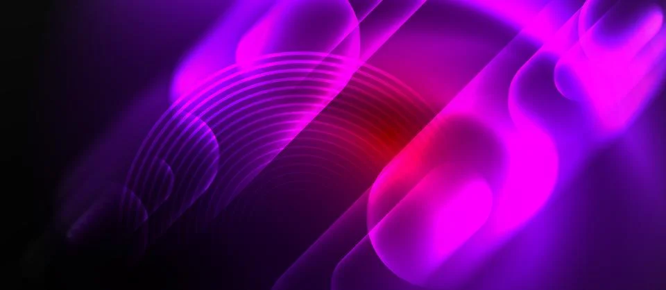 Neon magic light design. Vector Illustration For Wallpaper, Banner, Background Stock Illustration