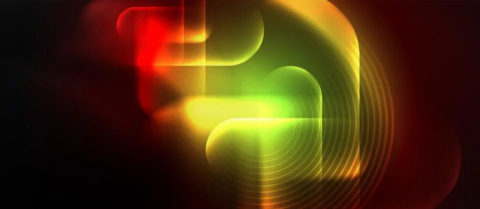 Neon magic light design. Vector Illustration For Wallpaper, Banner, Background Stock Illustration