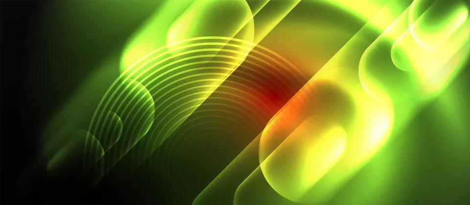 Neon magic light design. Vector Illustration For Wallpaper, Banner, Background Stock Illustration