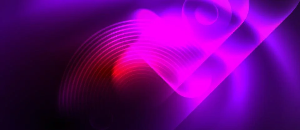 Neon magic light design. Vector Illustration For Wallpaper, Banner, Background Stock Illustration