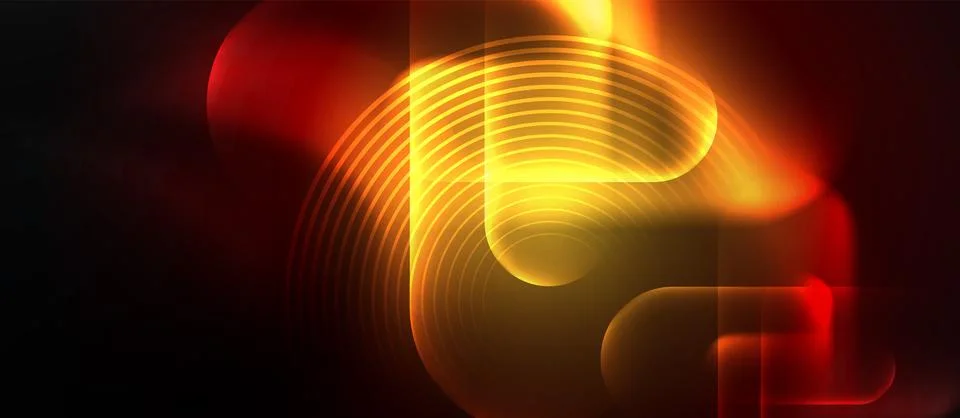 Neon magic light design. Vector Illustration For Wallpaper, Banner, Background Stock Illustration