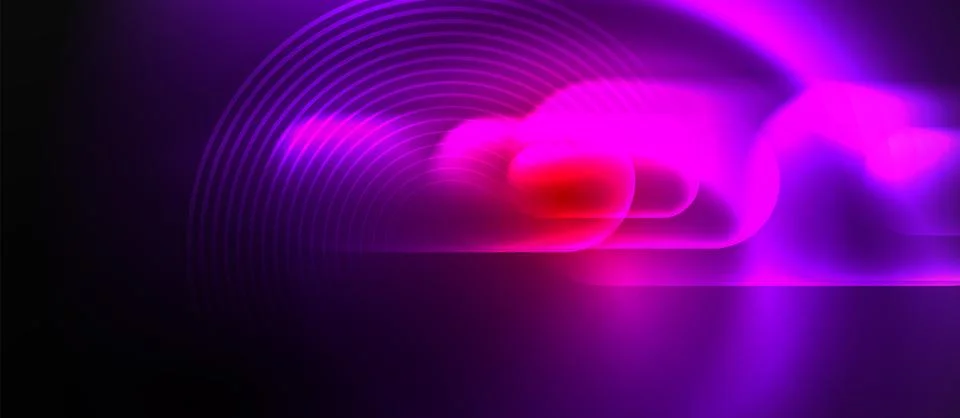 Neon magic light design. Vector Illustration For Wallpaper, Banner, Background Stock Illustration