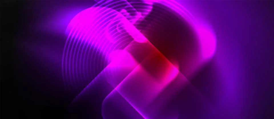 Neon magic light design. Vector Illustration For Wallpaper, Banner, Background Stock Illustration
