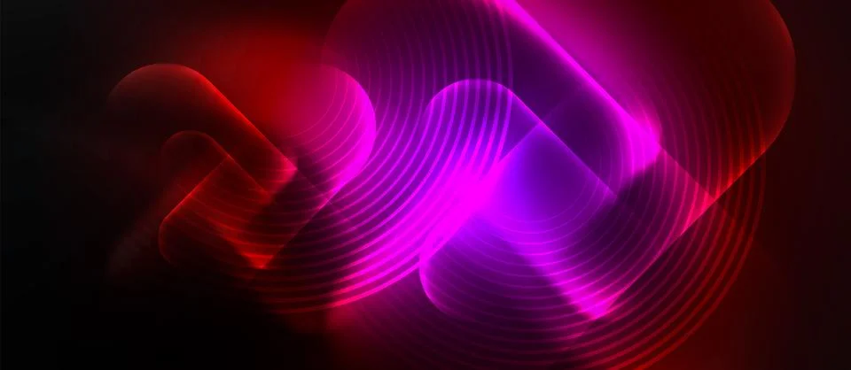 Neon magic light design. Vector Illustration For Wallpaper, Banner, Background Stock Illustration