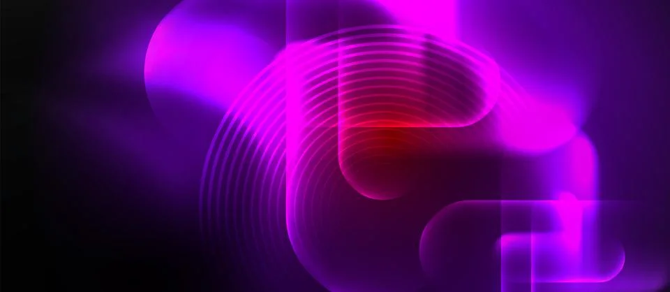 Neon magic light design. Vector Illustration For Wallpaper, Banner, Background Stock Illustration